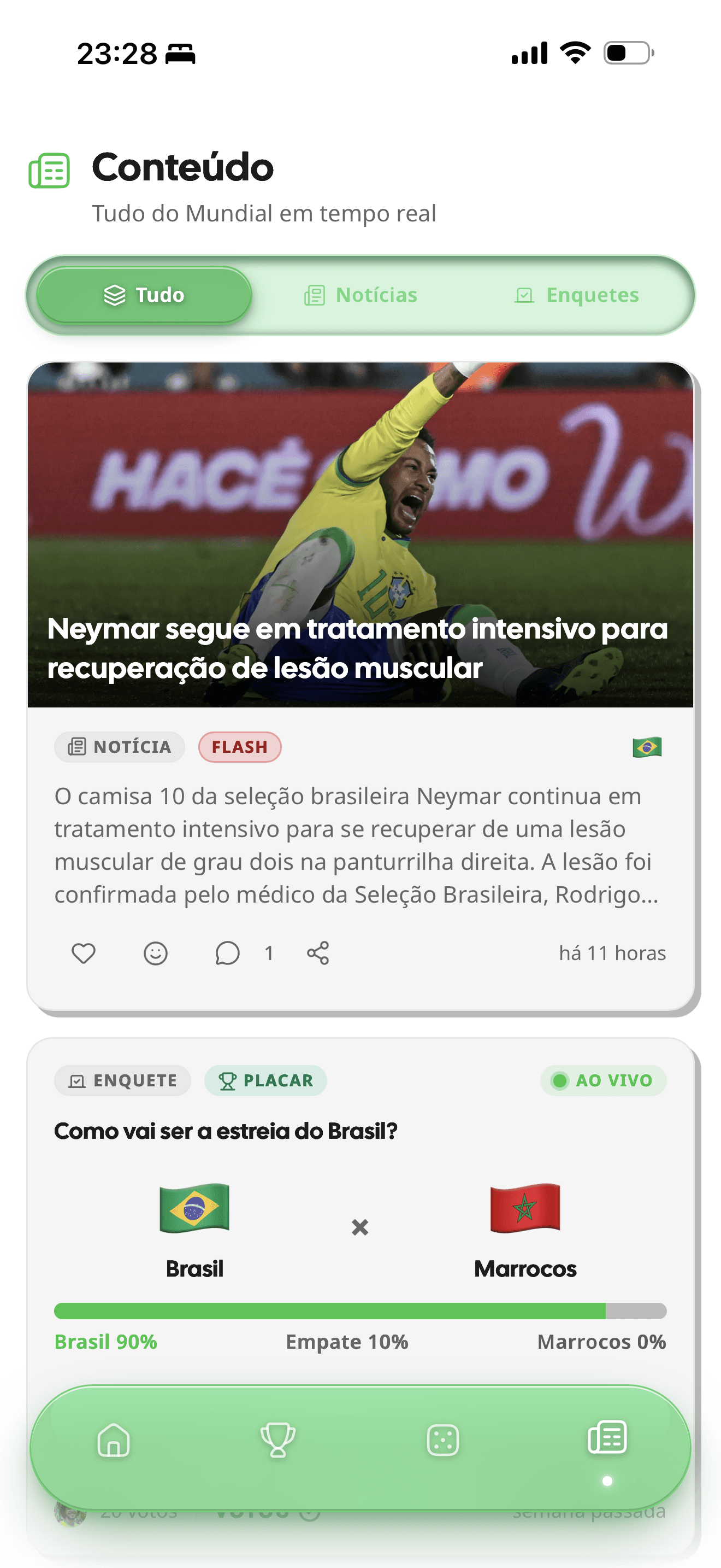 Tudo do Mundial em tempo real